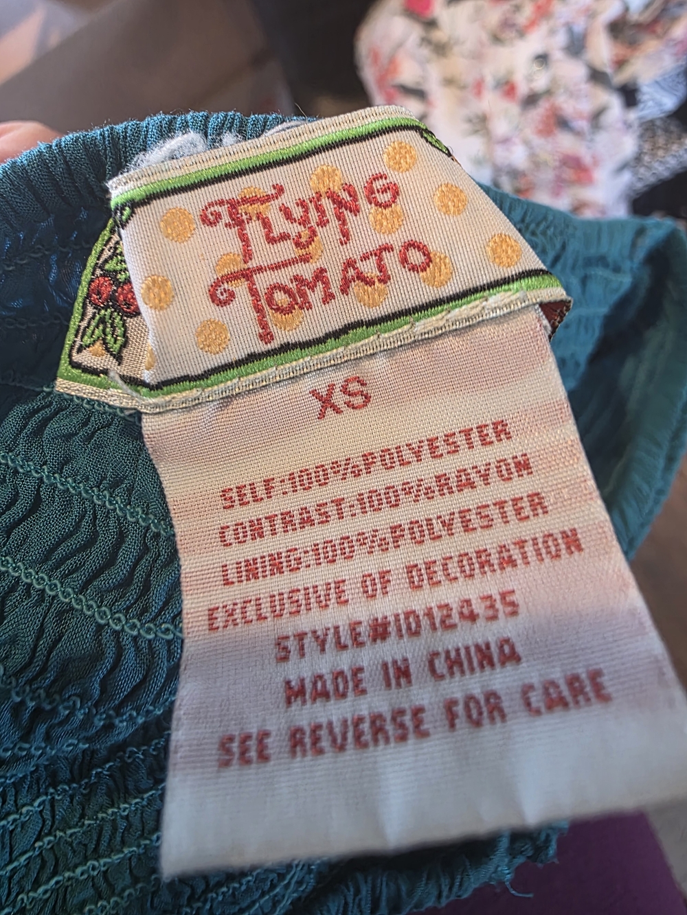 Flying Tomato Strapless Teal, Coral & Aqua Printed Maxi Dress - Picture 5 of 5